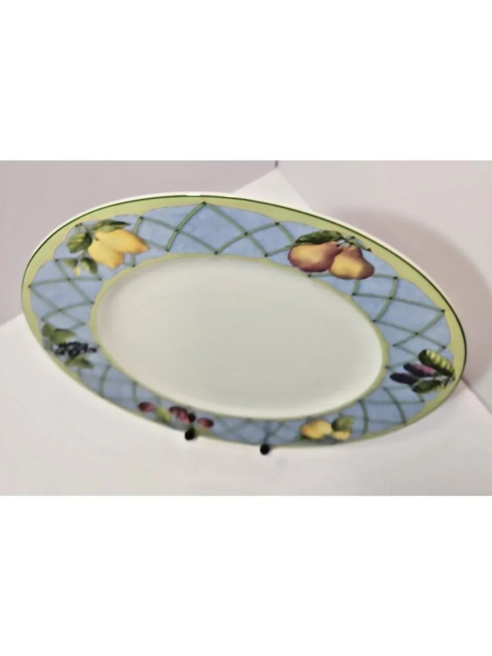 Vintage Mikasa Fruit Rapture Round Porcelain Chop Plate /Platter 12